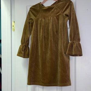 Tea Collection mustard yellow Velvet Dress size 6
